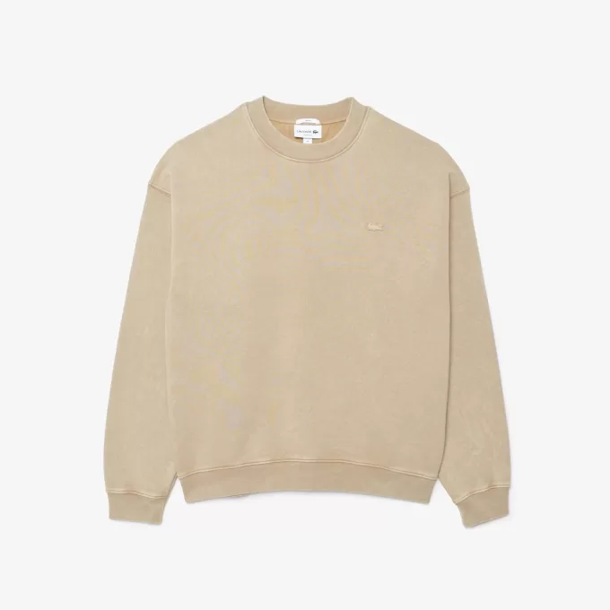 Loose Fit fleece sweatshirt med vaskeeffekt