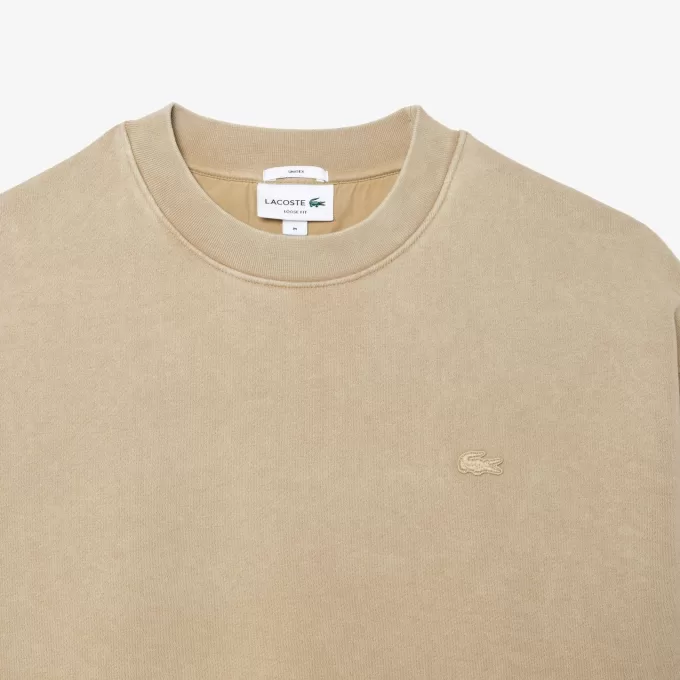 Loose Fit fleece sweatshirt med vaskeeffekt