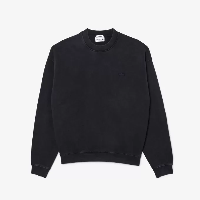 Loose Fit fleece sweatshirt med vaskeeffekt