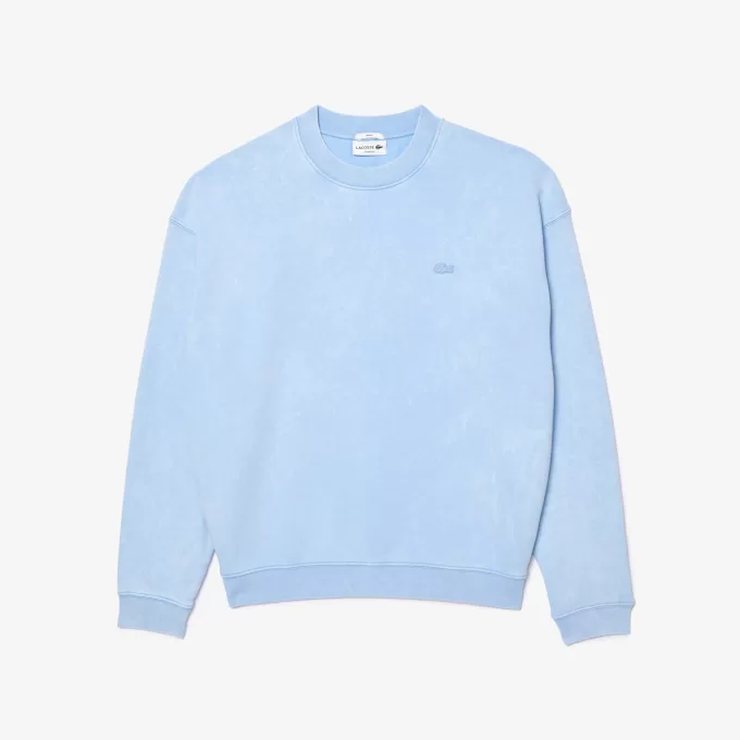 Loose Fit fleece sweatshirt med vaskeeffekt
