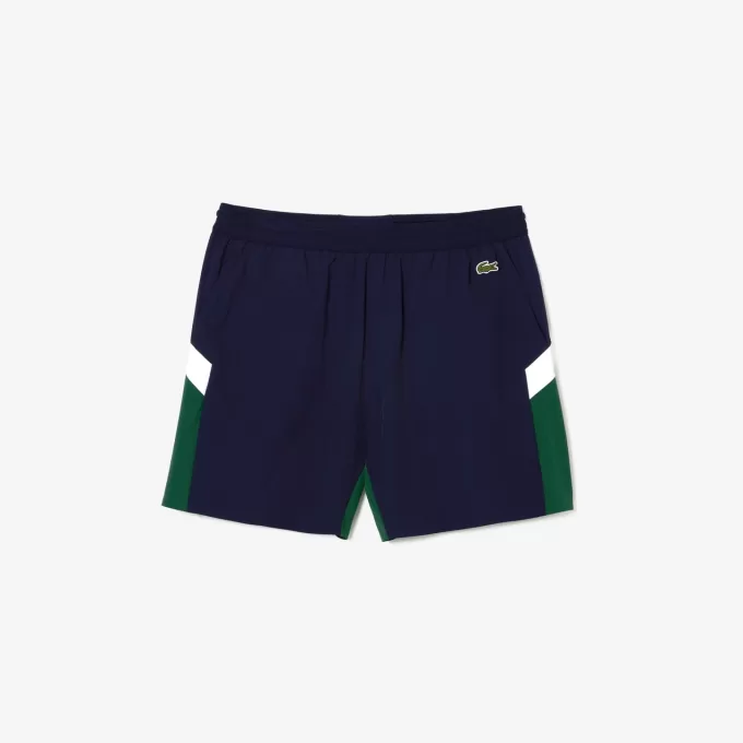 Mænds Lacoste Genbrugspolyamid Colourblock Badebukser