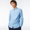 Mænds slim fit Chambray-skjorte i bomuld