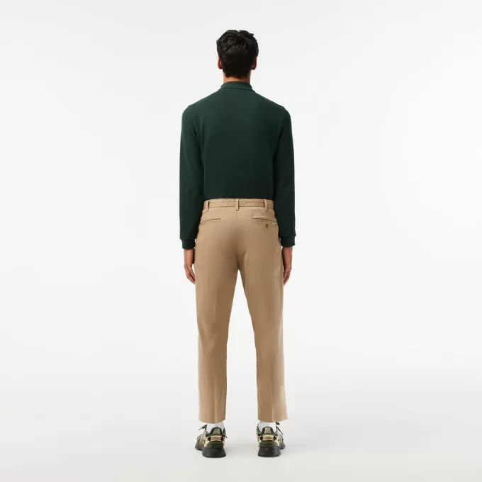 Mænds stretch bomuld tilspidsede chinos