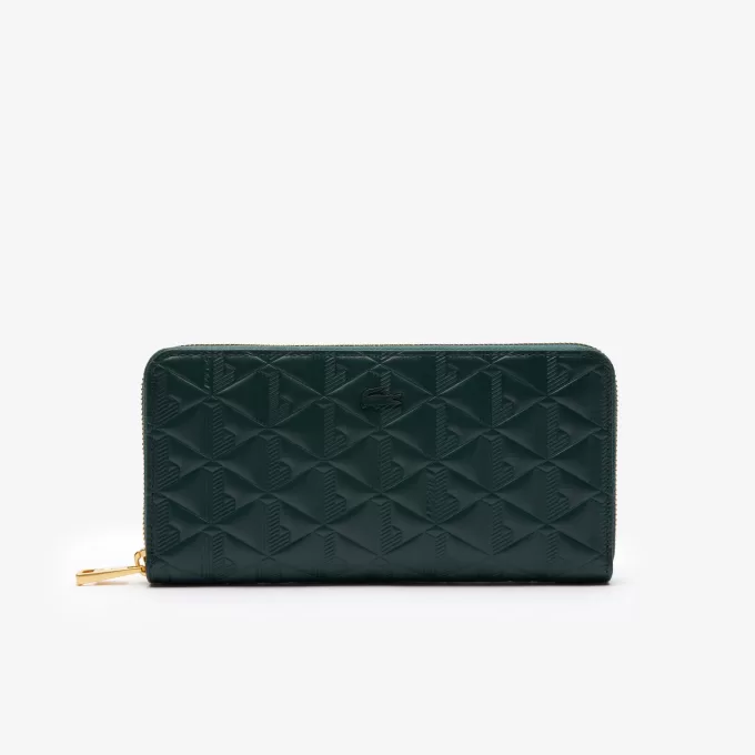 Maheki lynlås præget læder Billfold