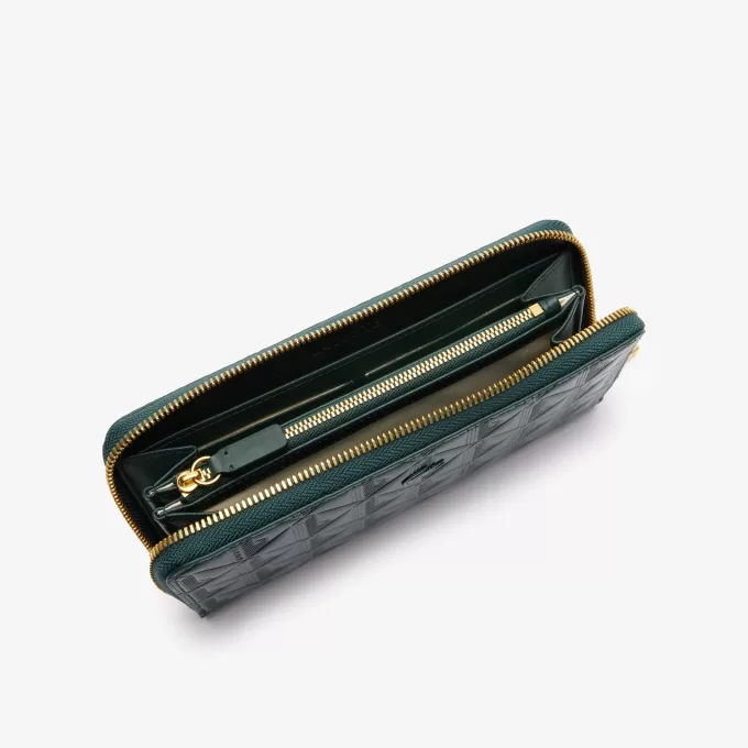 Maheki lynlås præget læder Billfold