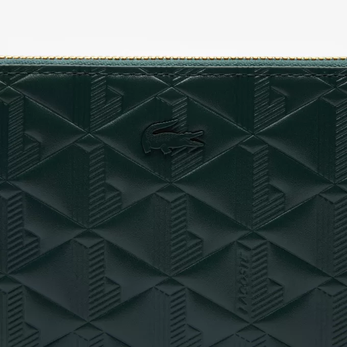 Maheki lynlås præget læder Billfold