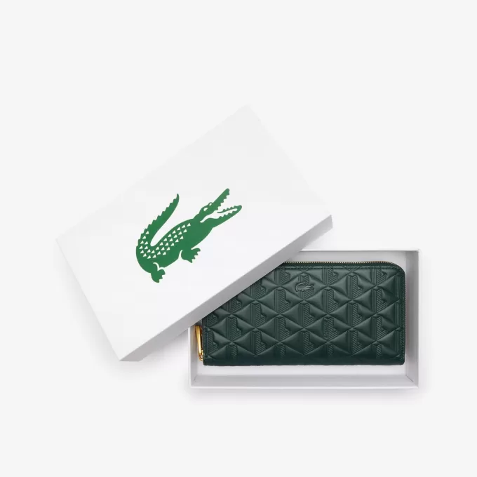 Maheki lynlås præget læder Billfold