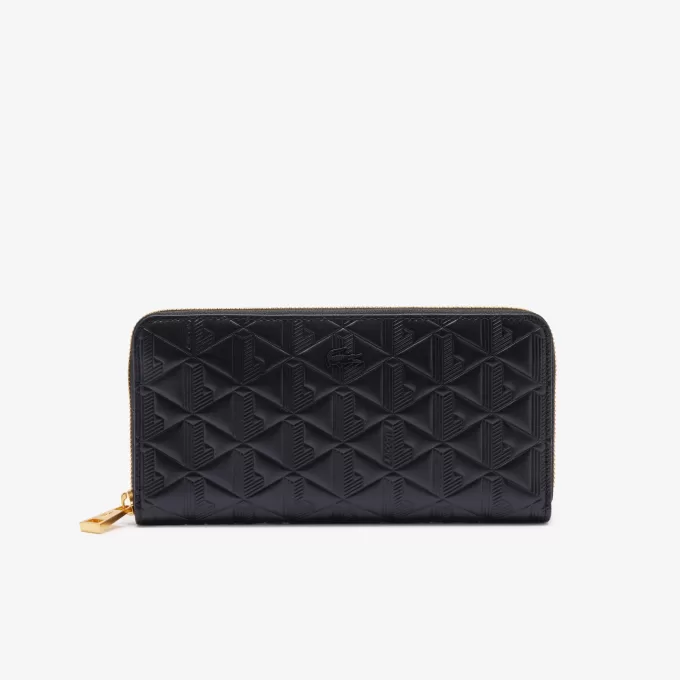 Maheki lynlås præget læder Billfold