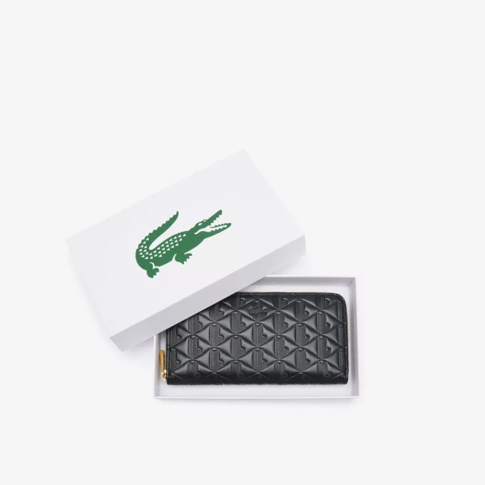 Maheki lynlås præget læder Billfold