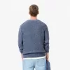 Merceriseret kartet uld sweater med rund hals