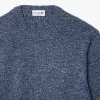 Merceriseret kartet uld sweater med rund hals