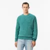 Merceriseret kartet uld sweater med rund hals