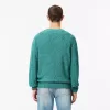 Merceriseret kartet uld sweater med rund hals