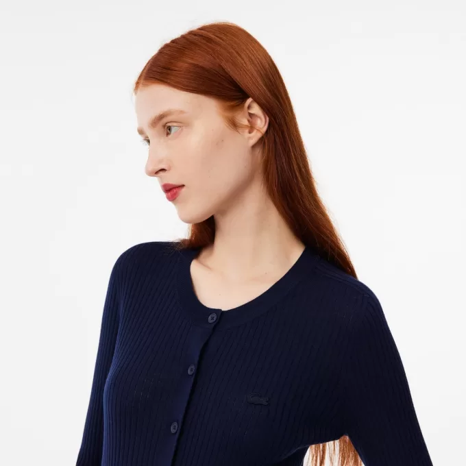 Merino uld 3D strik cardigan