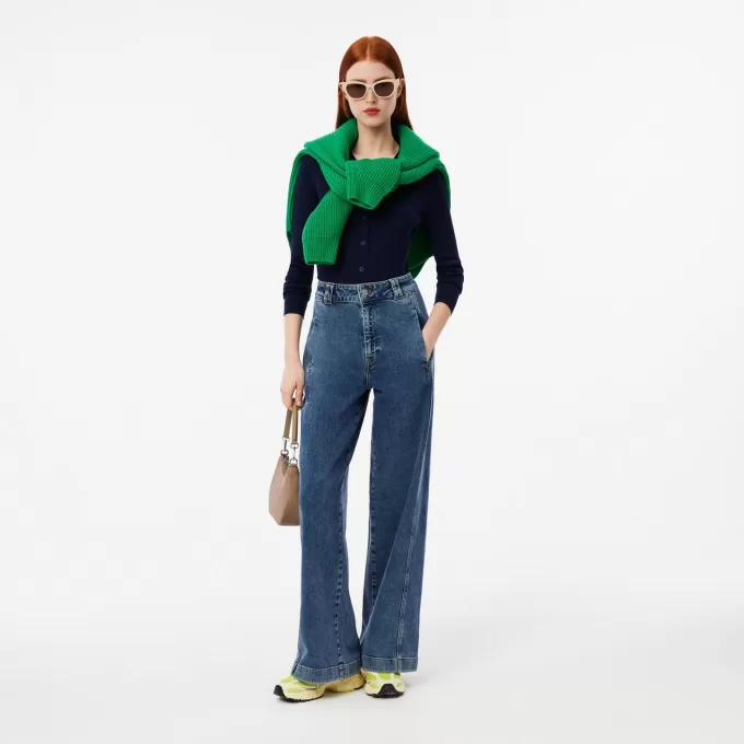 Merino uld 3D strik cardigan