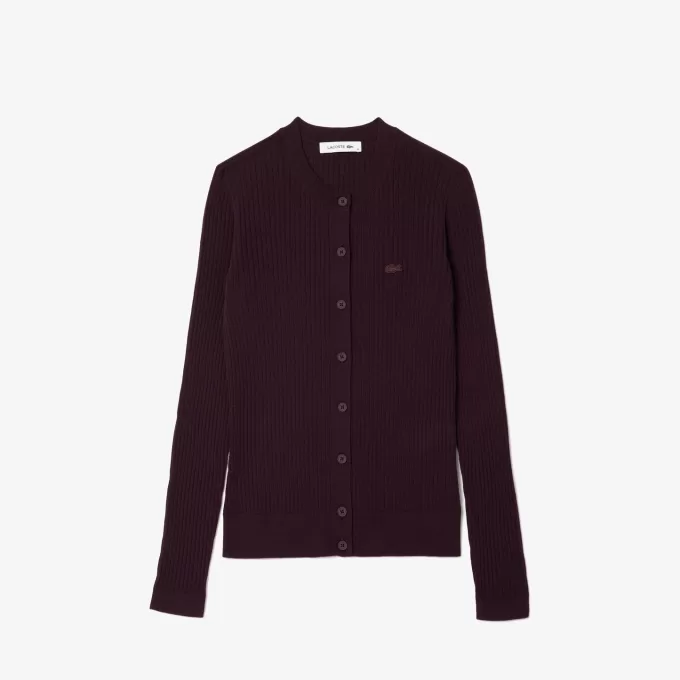 Merino uld 3D strik cardigan