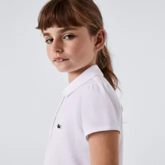 Mini piké-poloshirt med scalloped krave