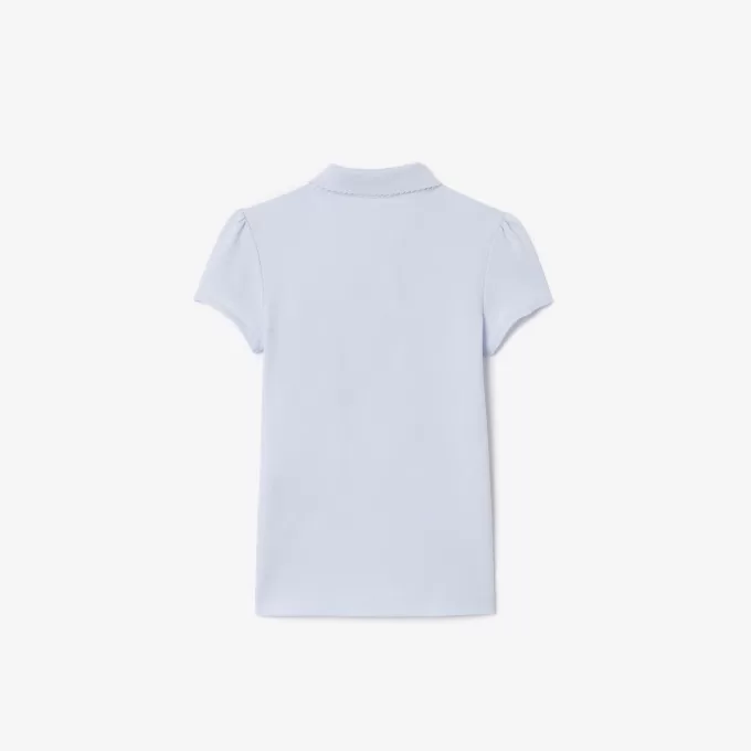 Mini piké-poloshirt med scalloped krave