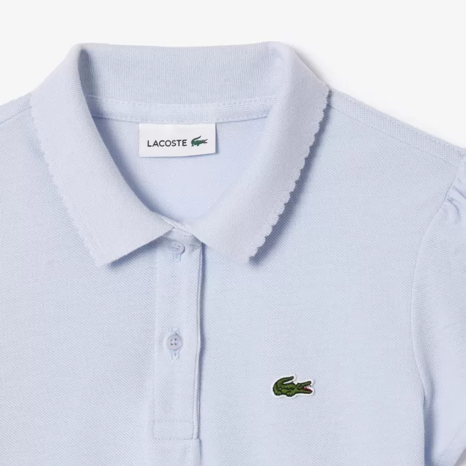Mini piké-poloshirt med scalloped krave