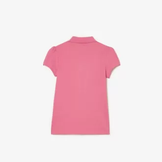 Mini piké-poloshirt med scalloped krave