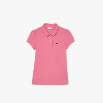Mini piké-poloshirt med scalloped krave