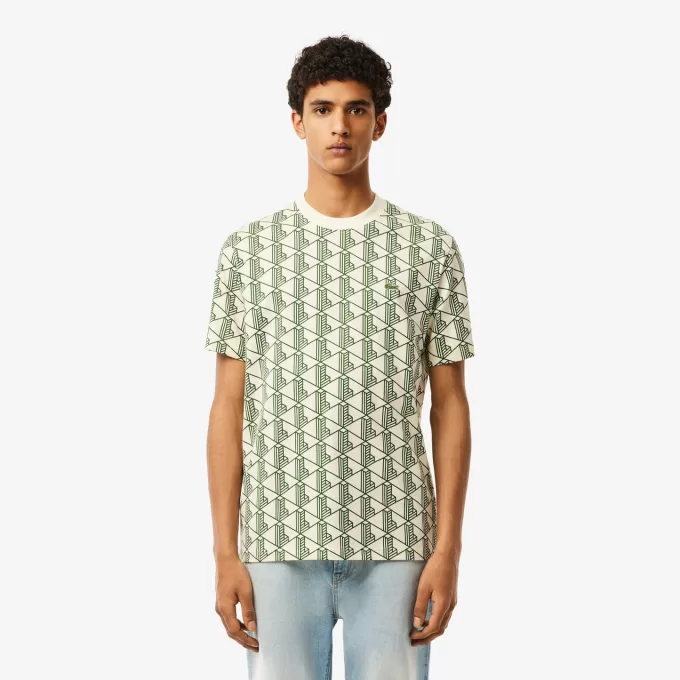 Monogram T-shirt i bomuld