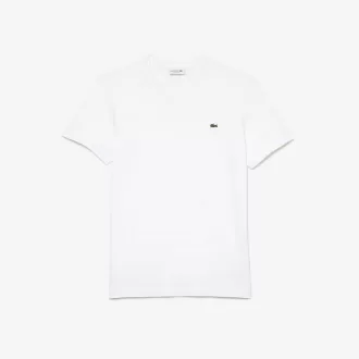 Monokrom T-shirt med V-hals i bomuld