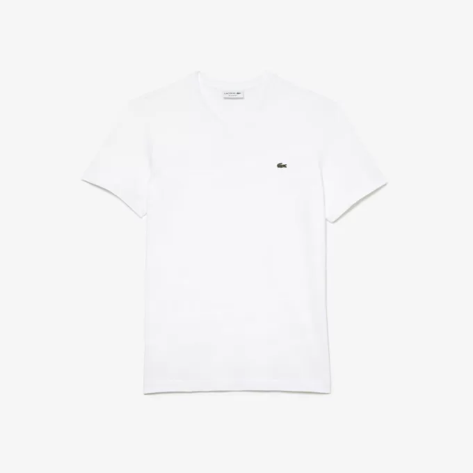 Monokrom T-shirt med V-hals i bomuld