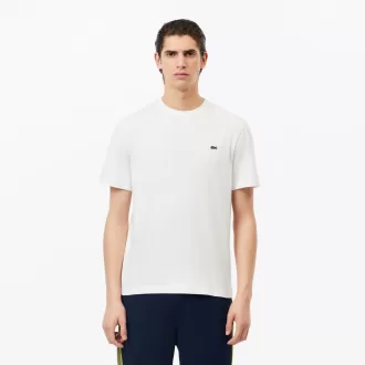 Monokrom T-shirt med V-hals i bomuld