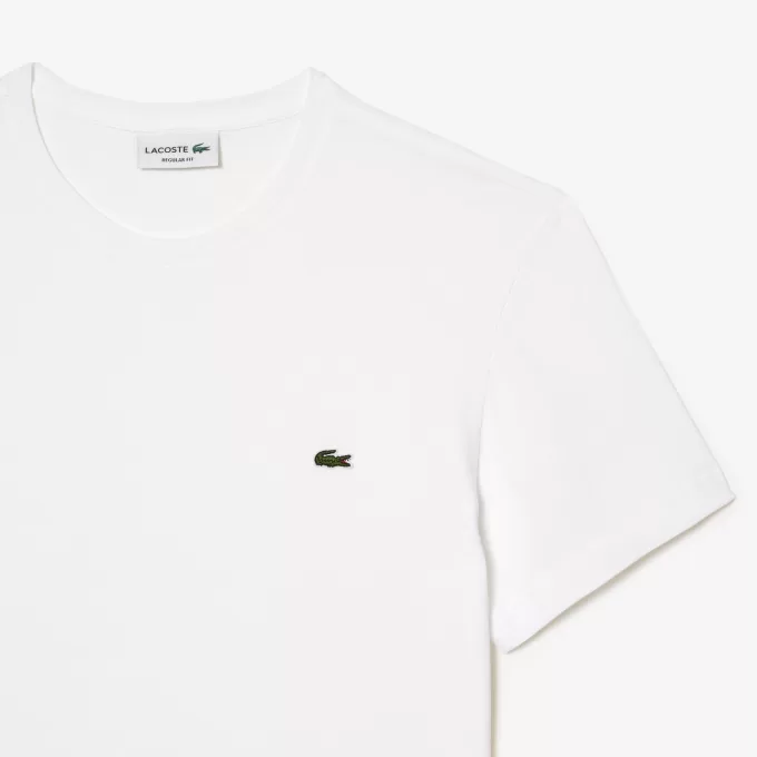 Monokrom T-shirt med V-hals i bomuld