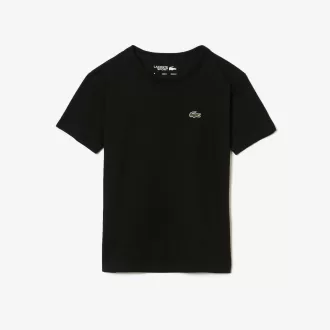 Monokrom T-shirt med V-hals i bomuld