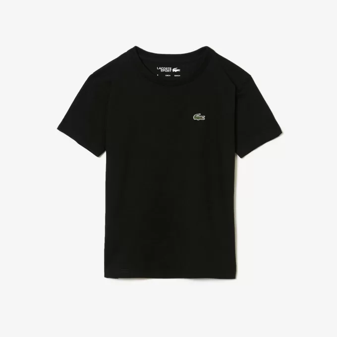 Monokrom T-shirt med V-hals i bomuld