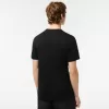 Monokrom T-shirt med V-hals i bomuld
