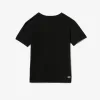 Monokrom T-shirt med V-hals i bomuld