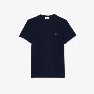 Monokrom T-shirt med V-hals i bomuld