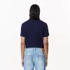 Monokrom T-shirt med V-hals i bomuld