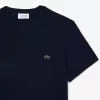 Monokrom T-shirt med V-hals i bomuld
