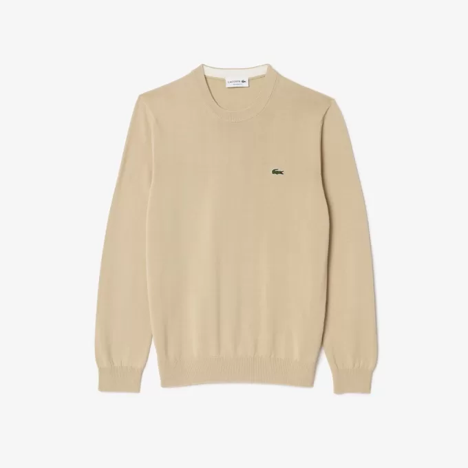 Monokrom sweater med rund hals