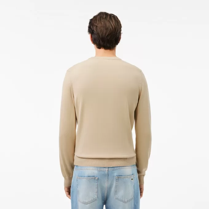 Monokrom sweater med rund hals