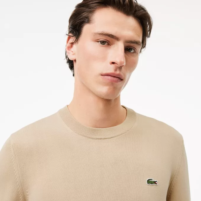 Monokrom sweater med rund hals