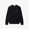 Monokrom sweater med rund hals
