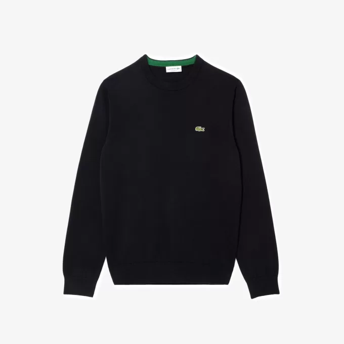 Monokrom sweater med rund hals