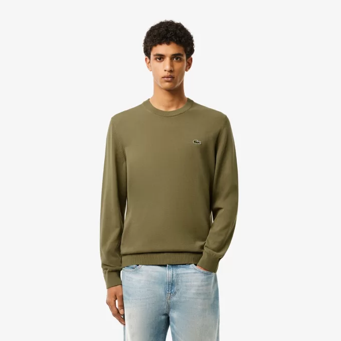 Monokrom sweater med rund hals
