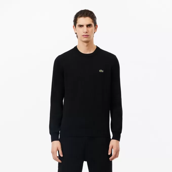 Monokrom sweater med rund hals