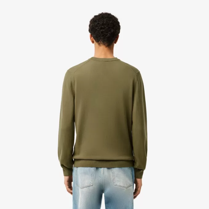 Monokrom sweater med rund hals