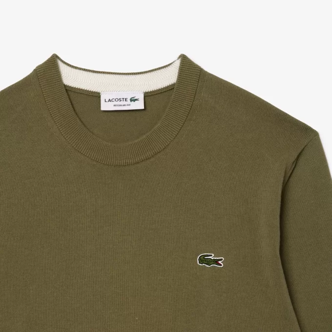 Monokrom sweater med rund hals