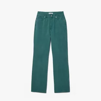 Økofarvede denimjeans i bomuld med lige ben