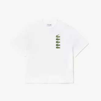 Oversize Iconic Croc Print Bomuld T-shirt