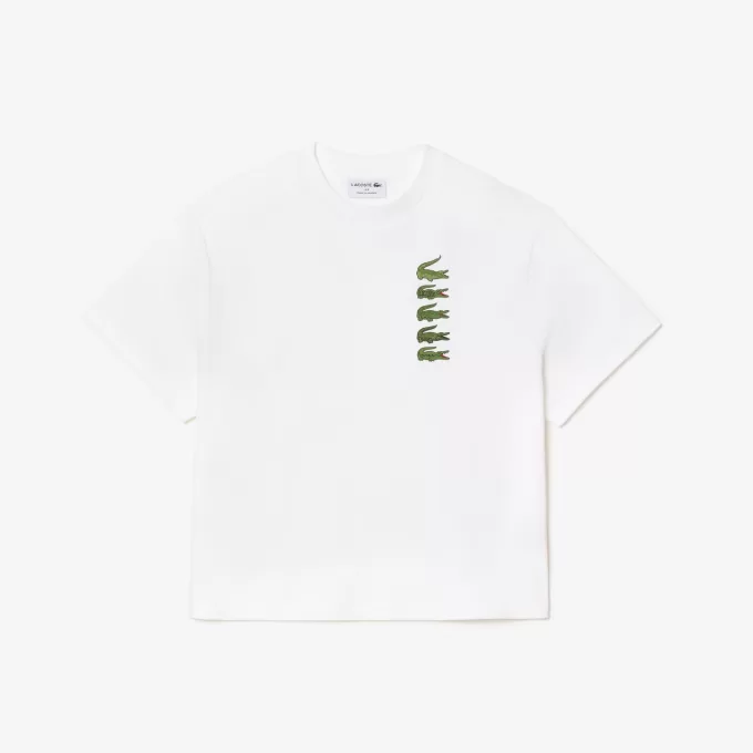 Oversize Iconic Croc Print Bomuld T-shirt