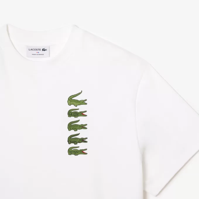 Oversize Iconic Croc Print Bomuld T-shirt